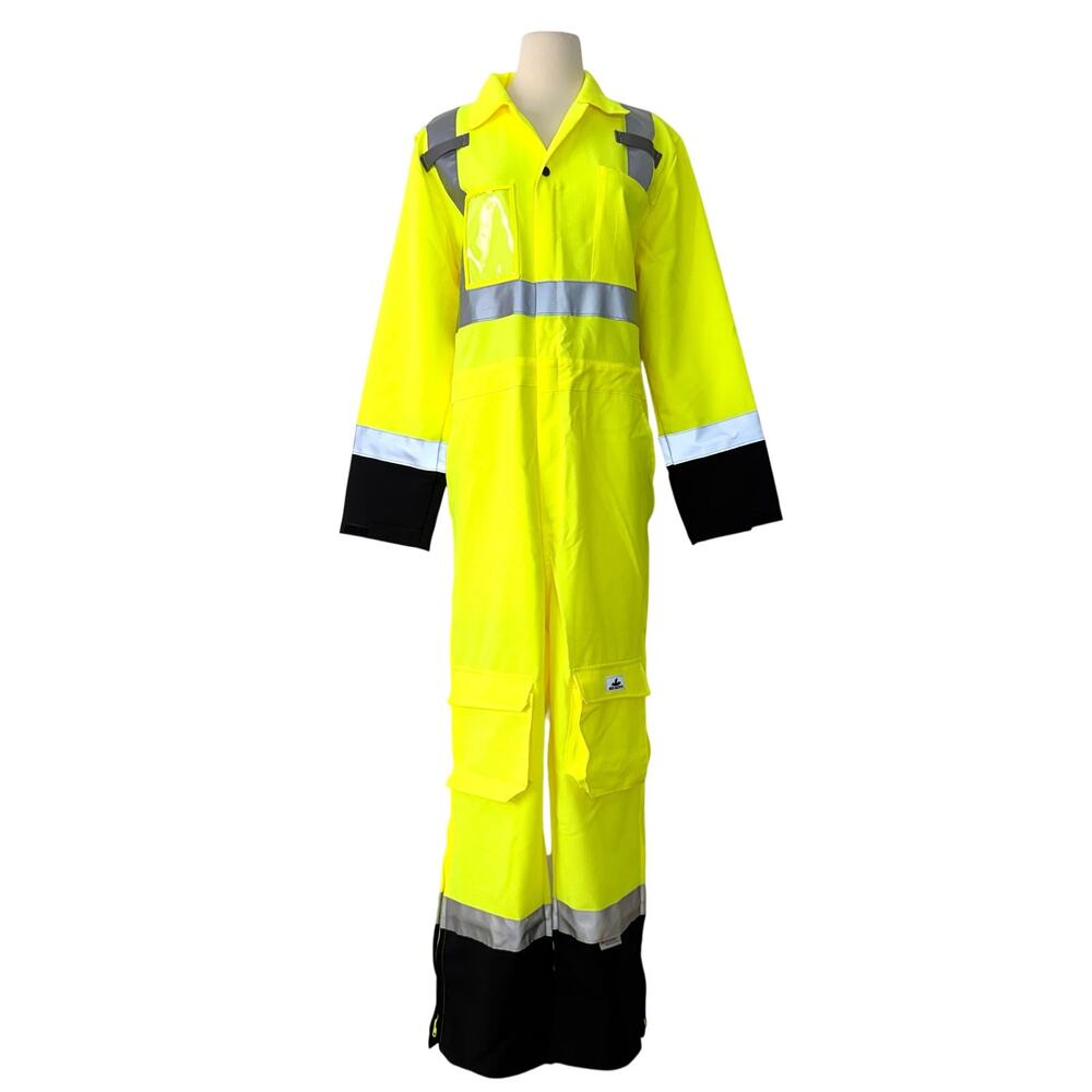 3M MCR Safety Luminator VT383MCV  Fluorescent Rain Jumpsuit Coverall | M NWT